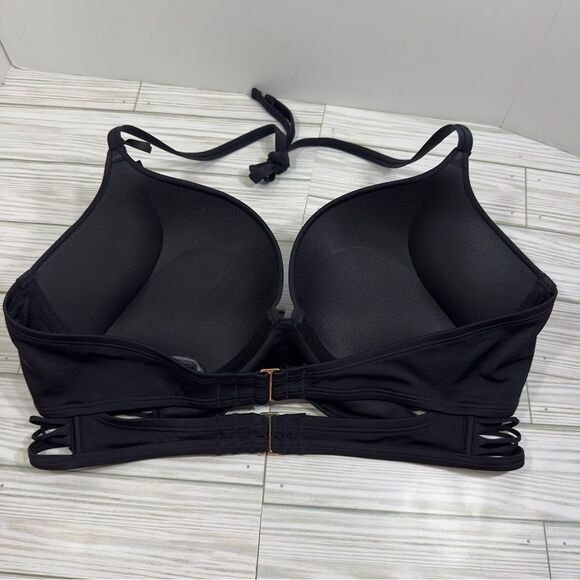 NWT VS BOMBSHELL PUSH UP ADDS 2 SIZE CUPS STRAPPY HALTER BIKINI SWIMSUIT TOP 38C - Picture 3 of 7